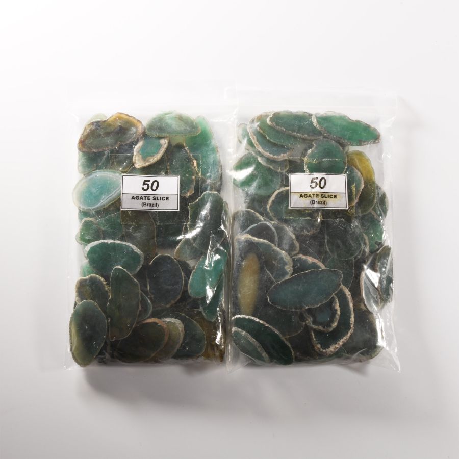 Natural History - Two Bags of Cut and Polished Agate Geode Slices [100]