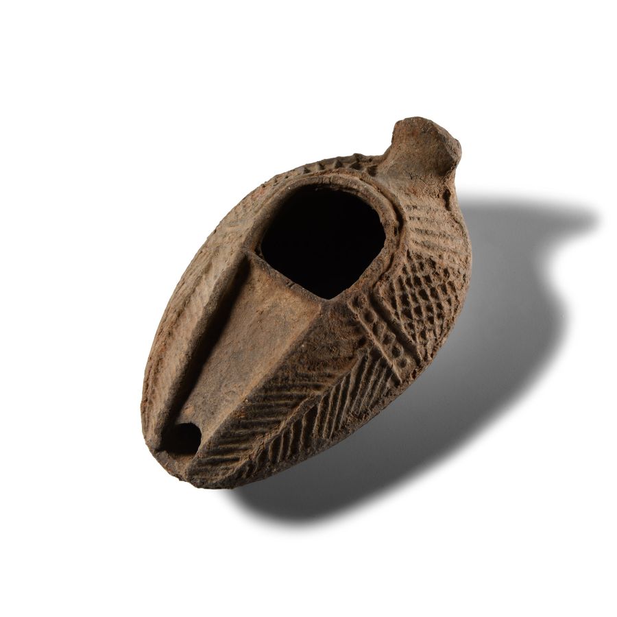 Byzantine Terracotta Slipper Oil Lamp