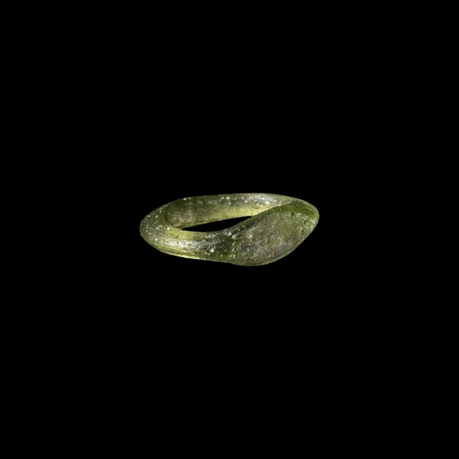 Roman Glass Ring with Bezel