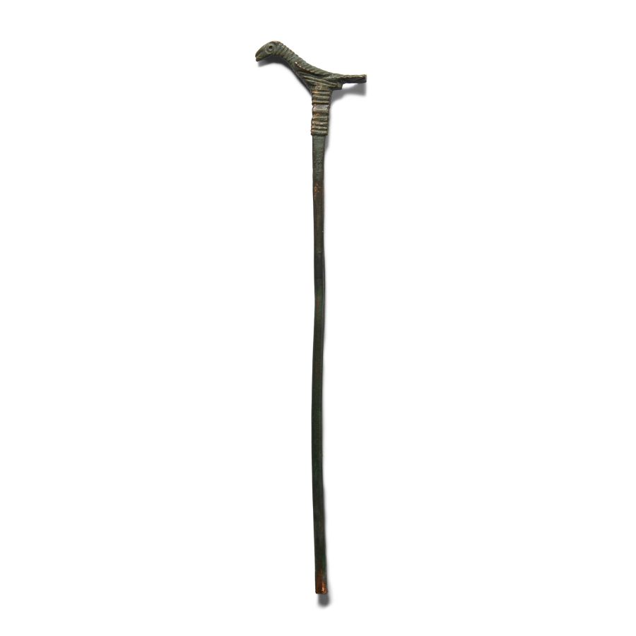 Roman Bronze Bird-Headed Distaff Terminal