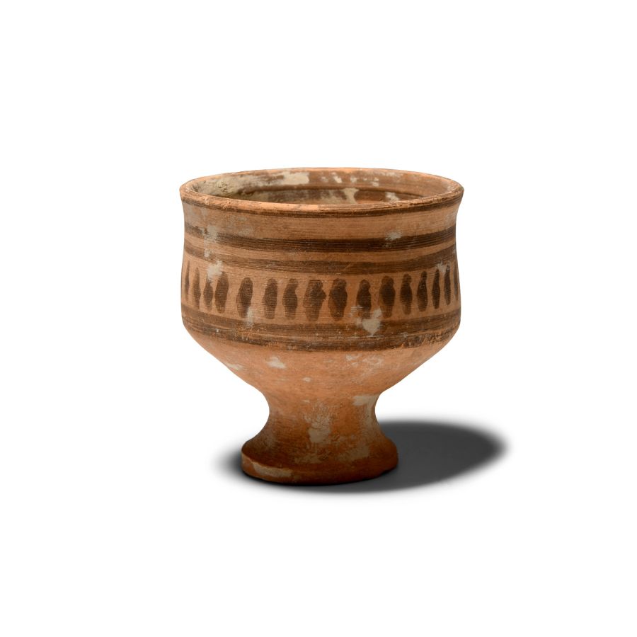 Roman Terracotta Footed Cup