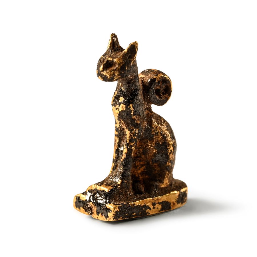 Egyptian Gold God Bastet Cat Amulet