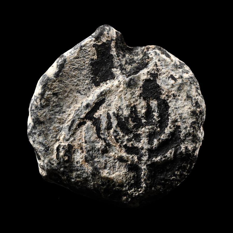 Judaean Lead Seal with Menorah