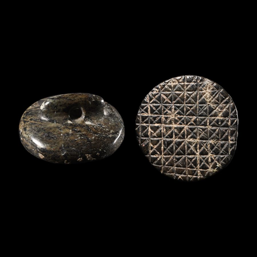 Western Asiatic Round Stone Stamp Seal