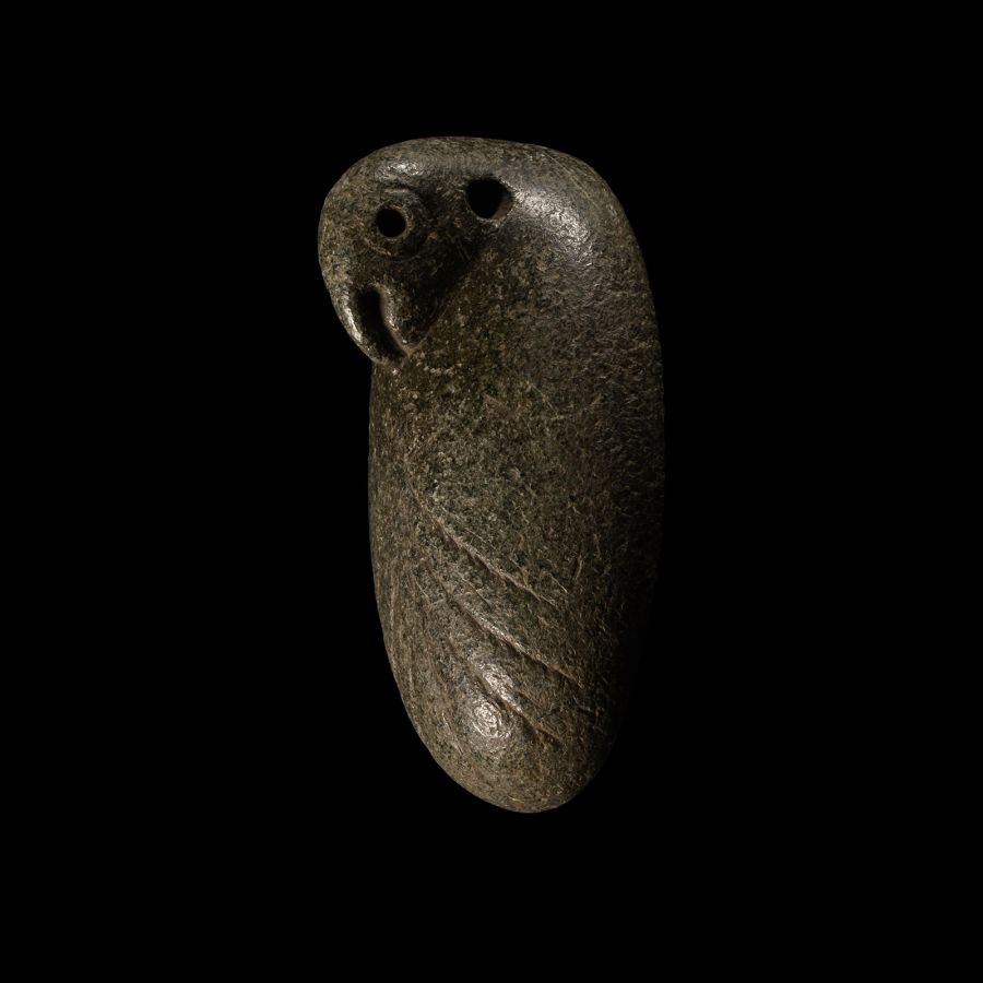 Large Bactrian Stone Stamp Seal with Bird