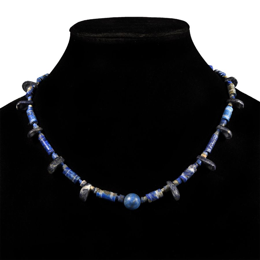 Bactrian Style Lapis Lazuli Bead Necklace String