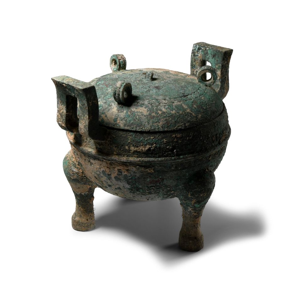 Chinese Archaic Style Bronze Lidded Vessel