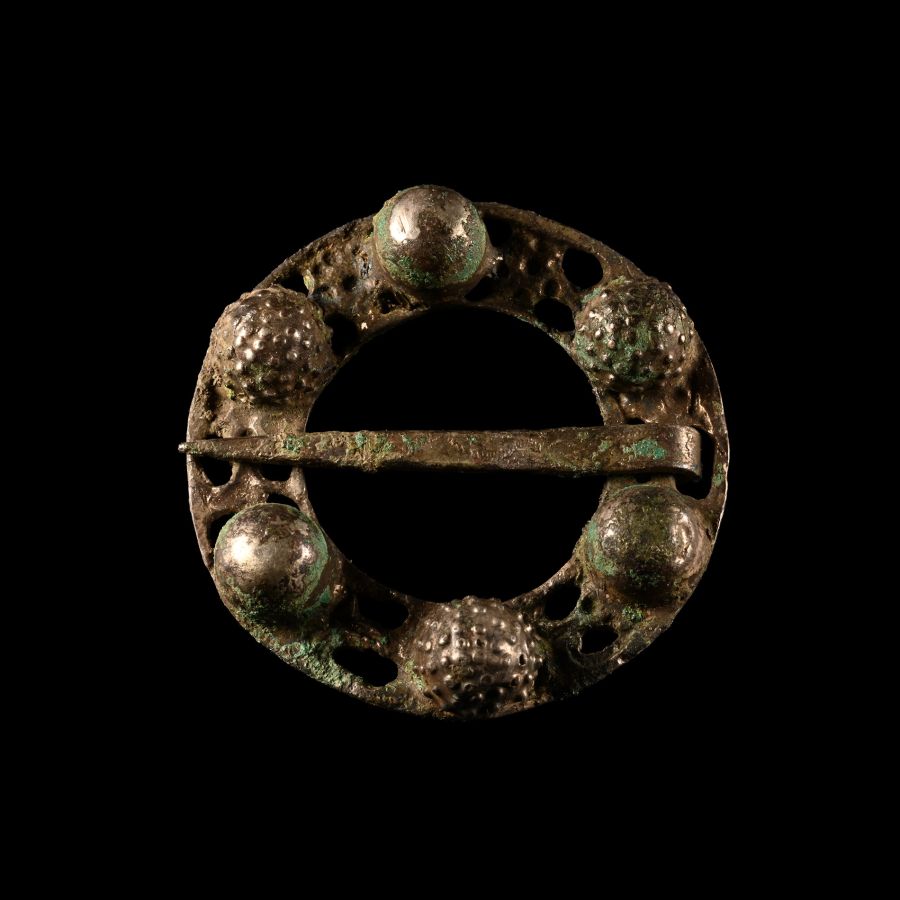 Medieval Large Silver Annular Brooch