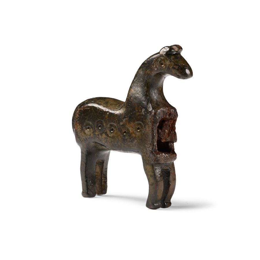Medieval Bronze Horse Barrel Lock