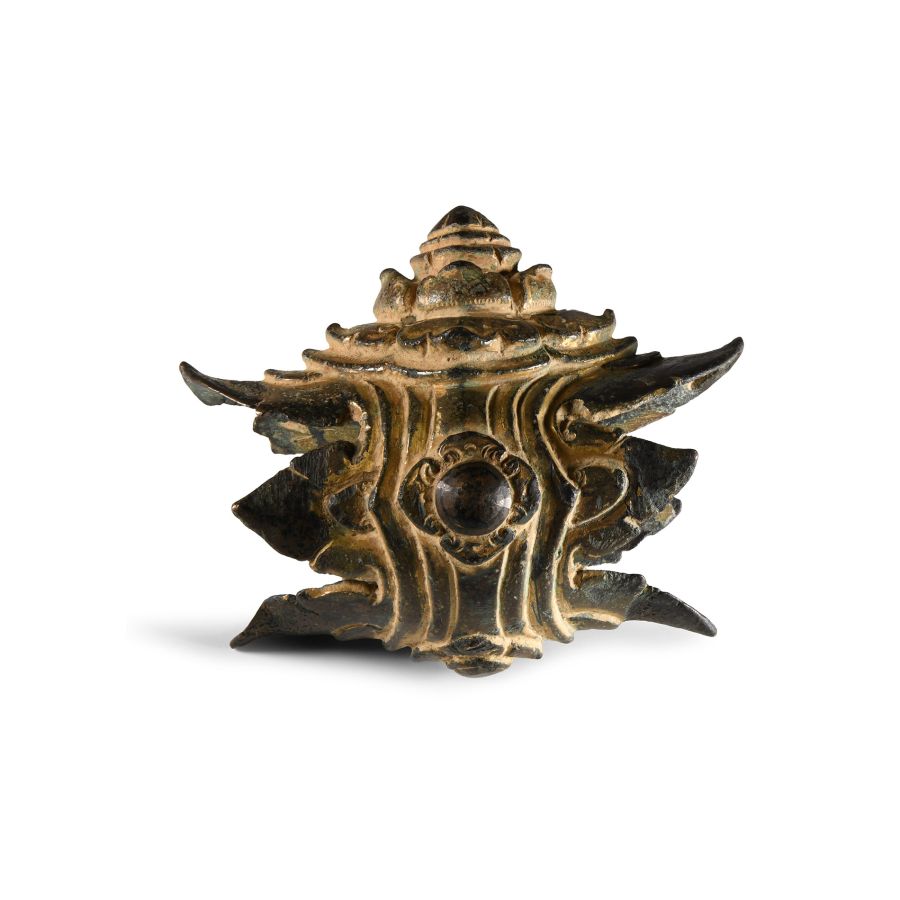South East Asian Gilt Bronze Ceremonial Mace Fitting