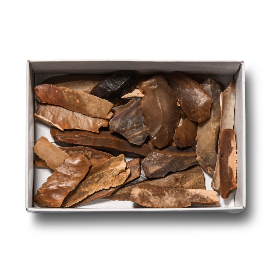 Stone Age Flint Knife Blade and Implement Group