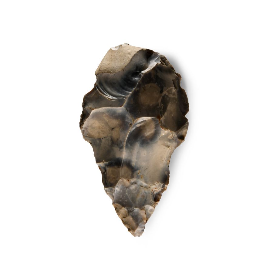 Massive Stone Age British Bifacial Lanceolate Flint Handaxe