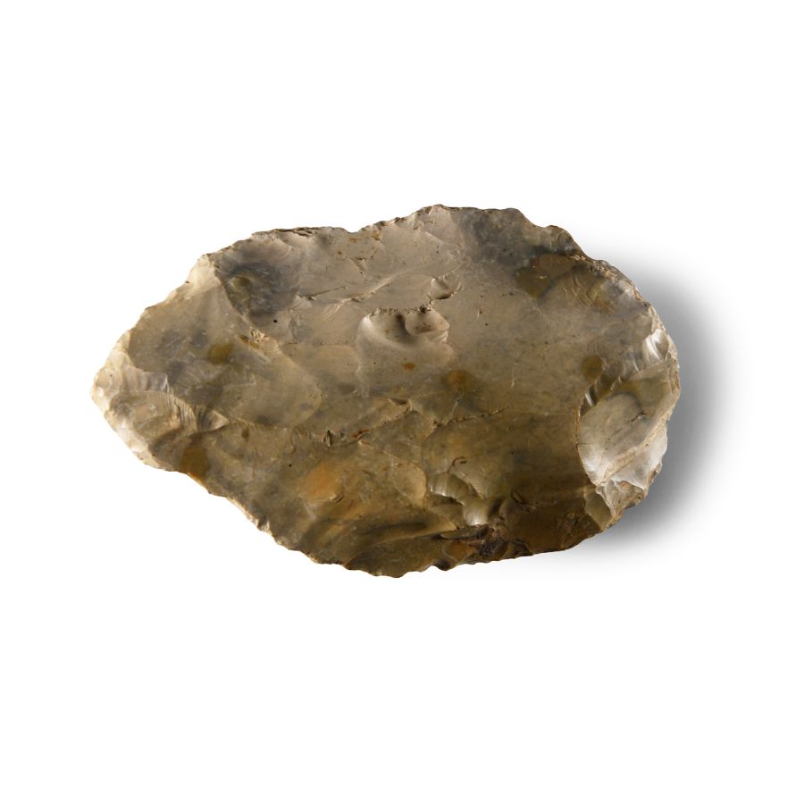 Stone Age British Acheulean Flint Bifacial Handaxe