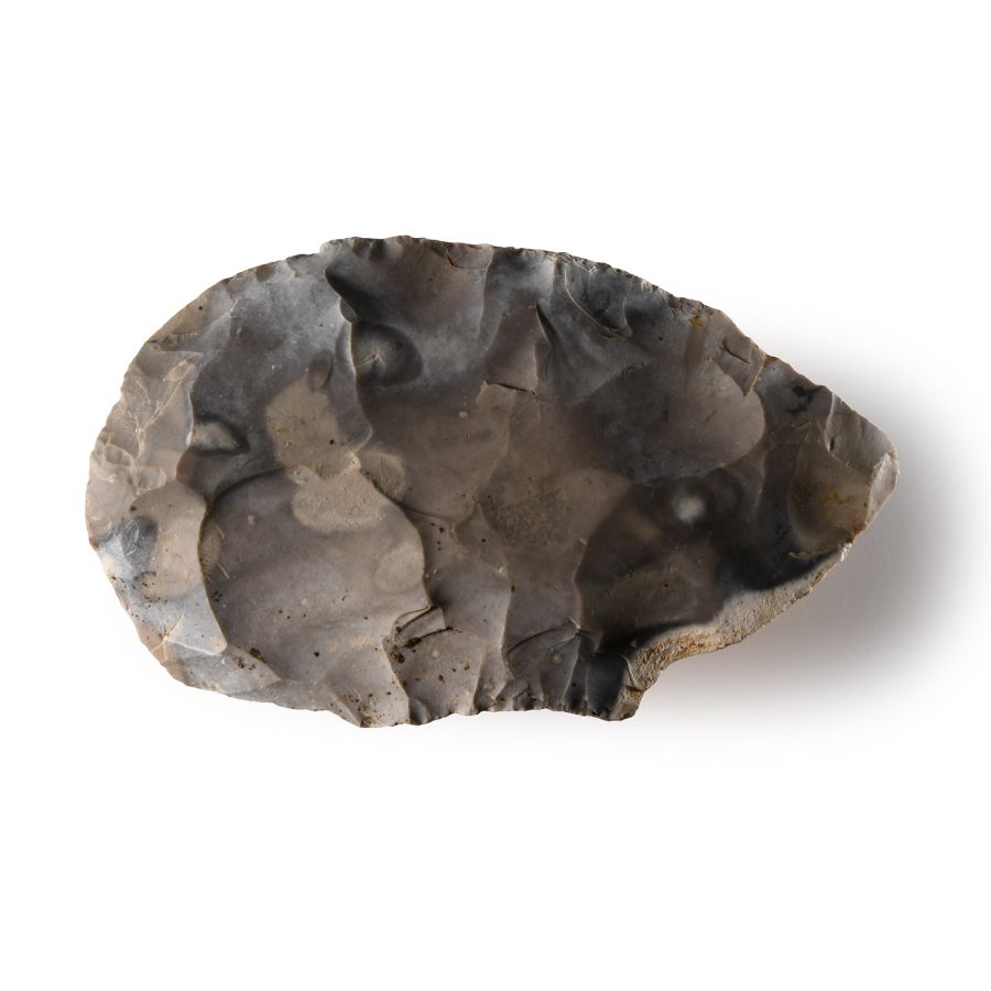 Stone Age French Flint Bifacial Handaxe