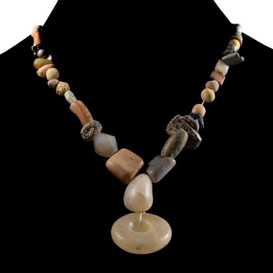 Western Asiatic Stone Bead Necklace String