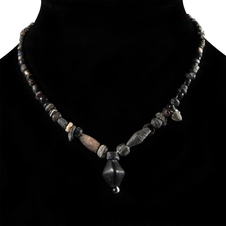 Roman Stone and Glass Bead Necklace String