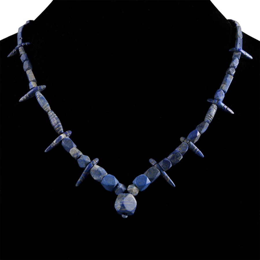 Bactrian Style Lapis Lazuli Bead Necklace String