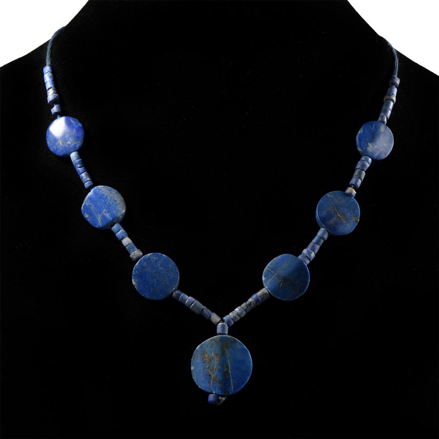 Bactrian Style Lapis Lazuli Bead Necklace String
