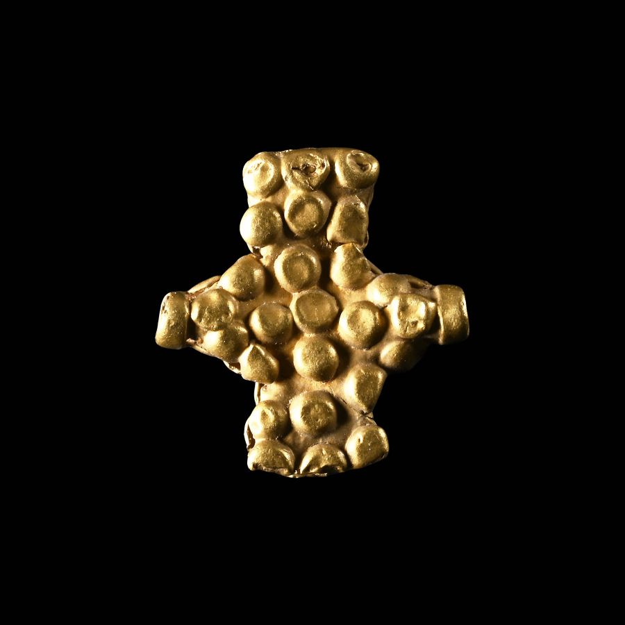 Viking Age Gold Axe-Shaped Bead