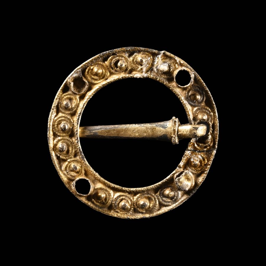 Medieval Silver-Gilt Ring Brooch
