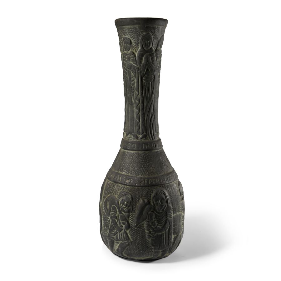 Large Ceramic Vase with Representation of the Months