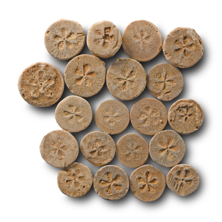 Roman Limestone Gaming Counter Group