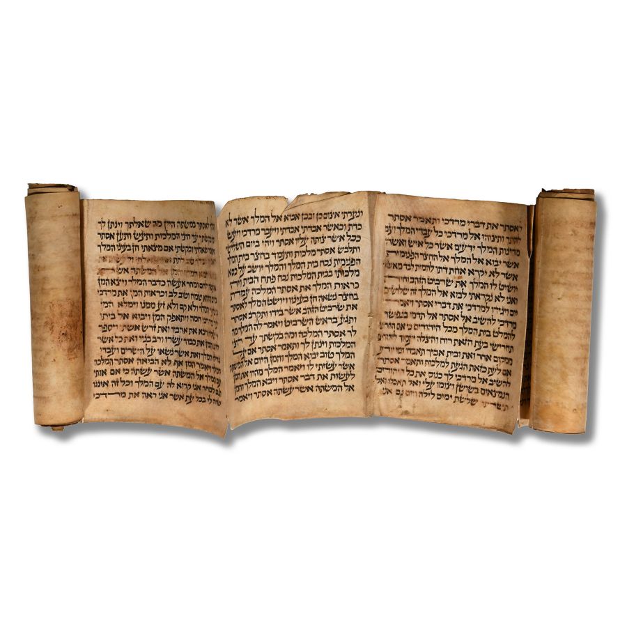 Hebrew Vellum Manuscript Scroll