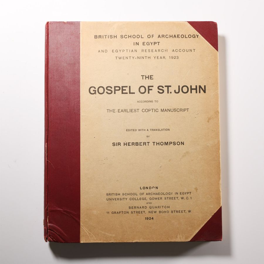 The Gospel of Saint John according to the earliest Coptic Manuscript