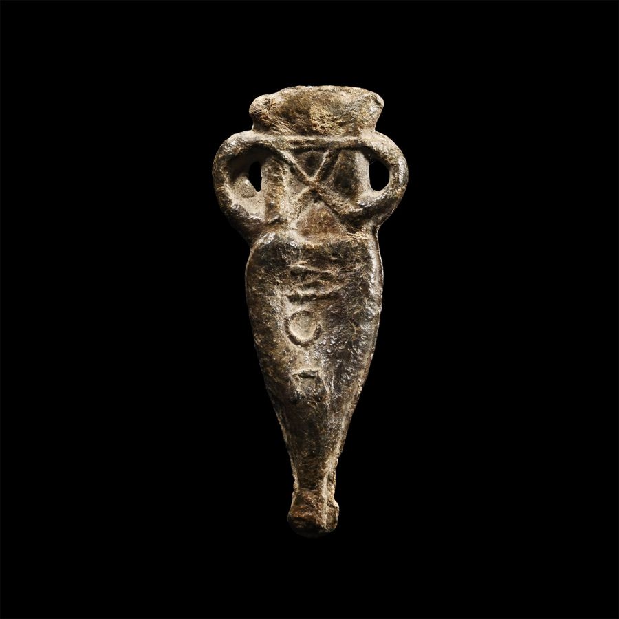 Byzantine Lead Pilgrim's Holy Water Ampulla