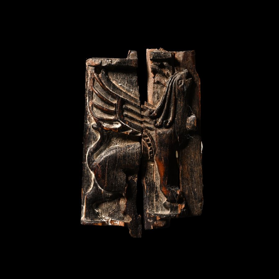Neo-Assyrian Winged Gryphon Bone Plaque