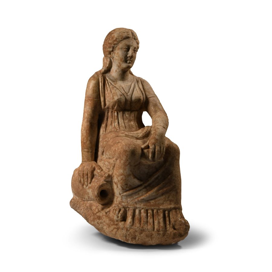Roman Marble Statue of a Seated Female