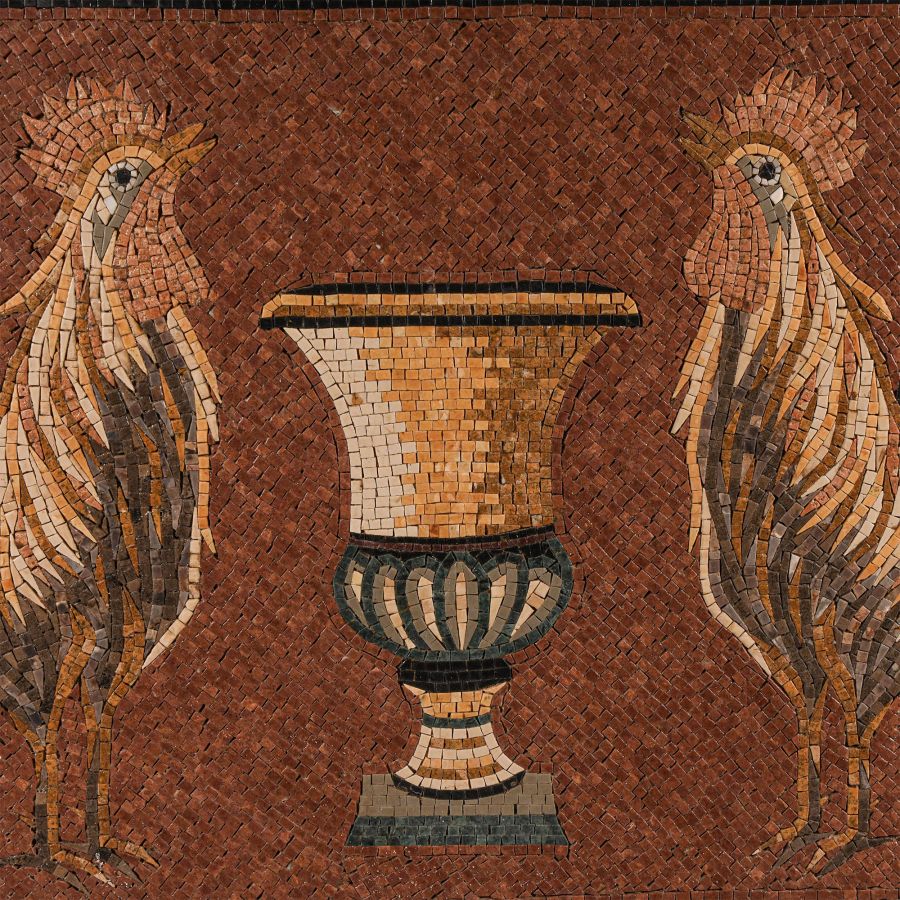 Large Roman Style Mosaic Panel