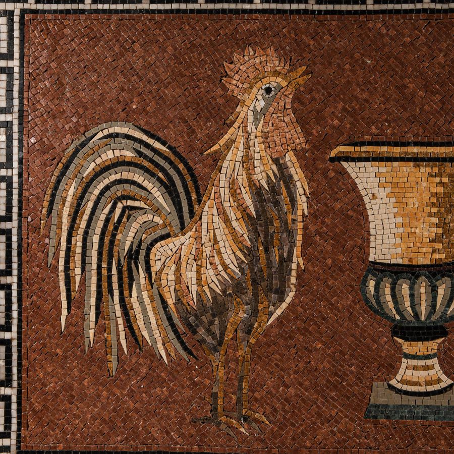 Large Roman Style Mosaic Panel