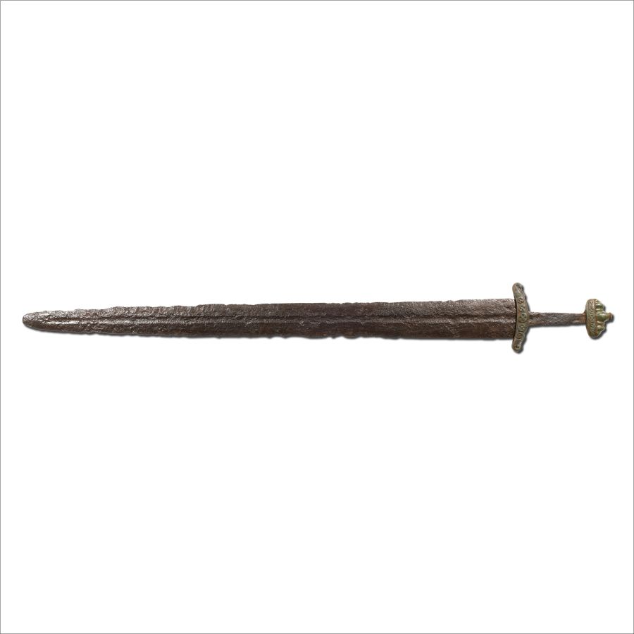 Viking Age Iron Sword with Seven-Lobed Pommel