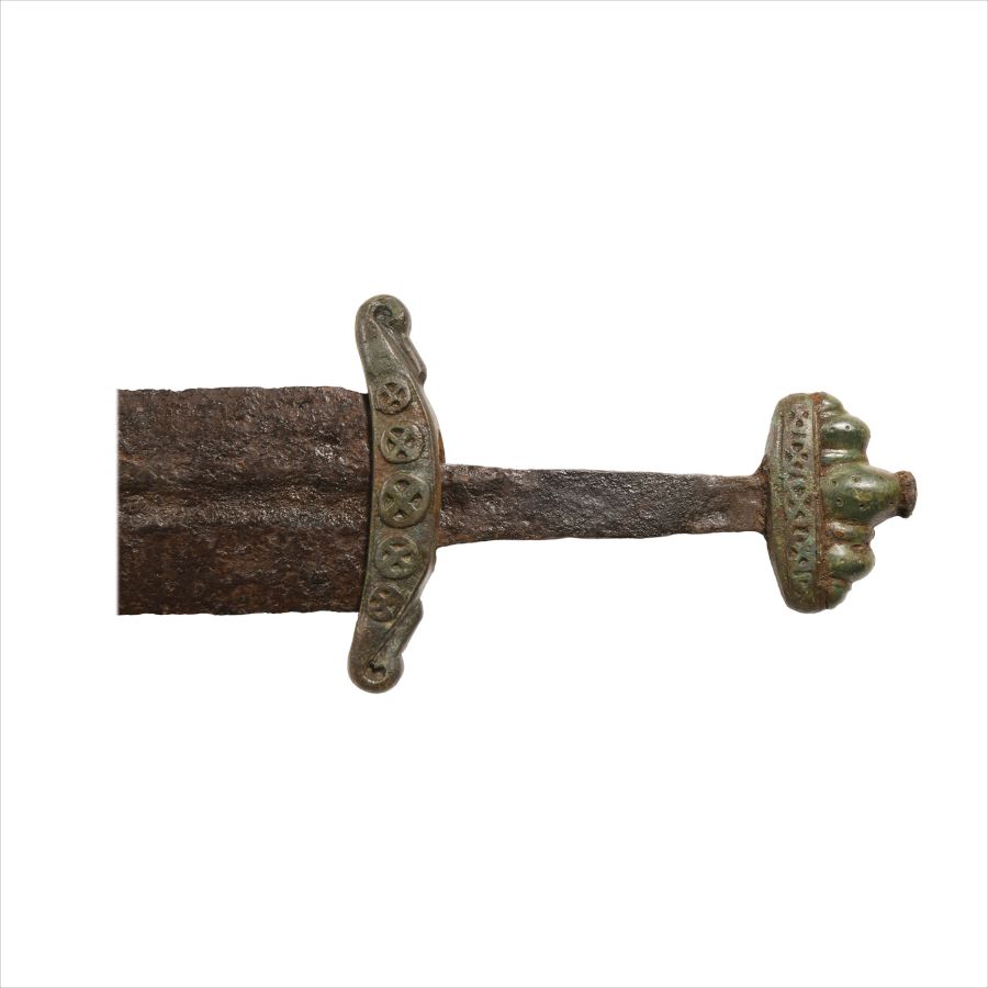 Viking Age Iron Sword with Seven-Lobed Pommel