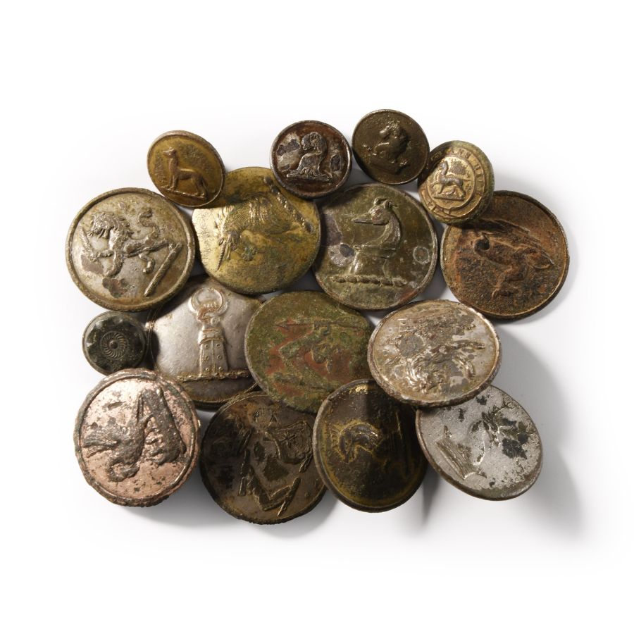 Post Medieval Bronze Livery Button Collection