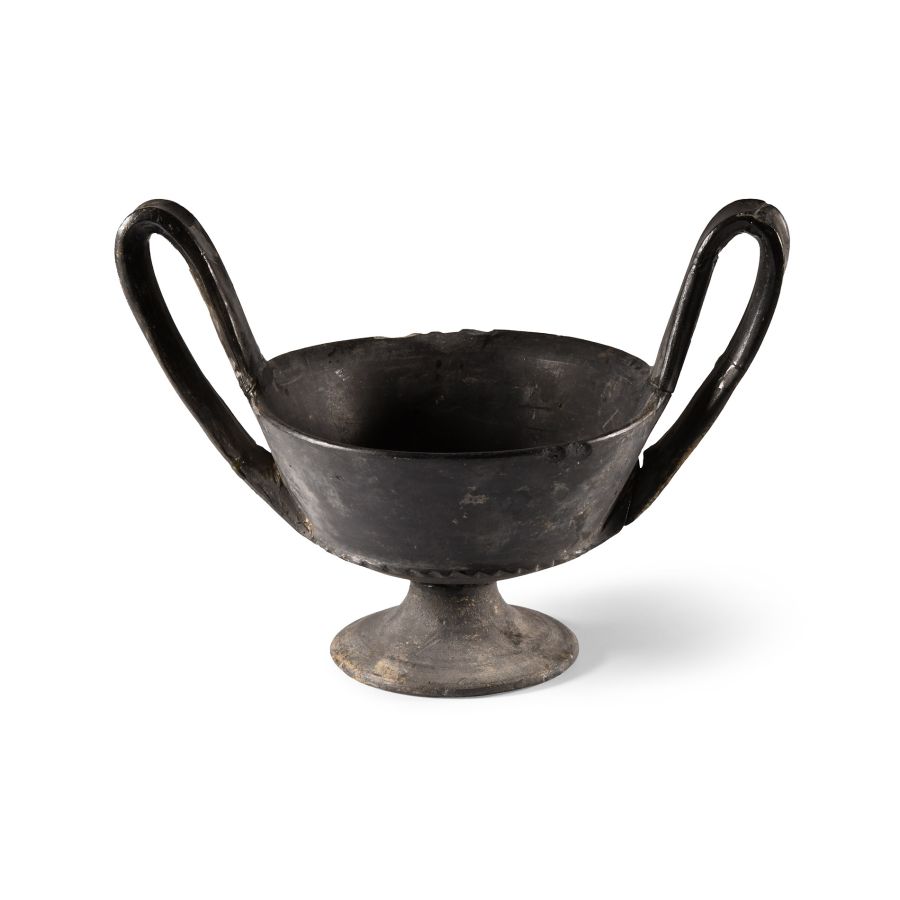 Etruscan Bucchero Kantharos Cup