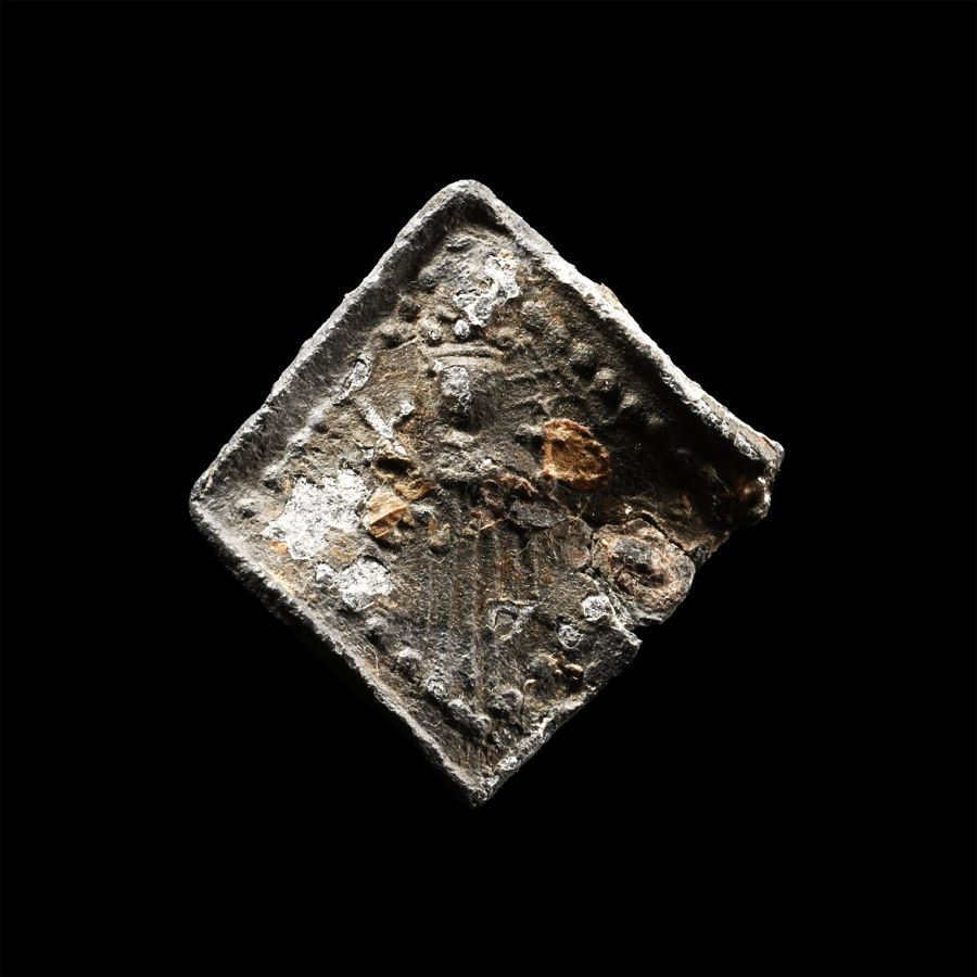 Medieval Pewter Pilgrim's Badge with Saint