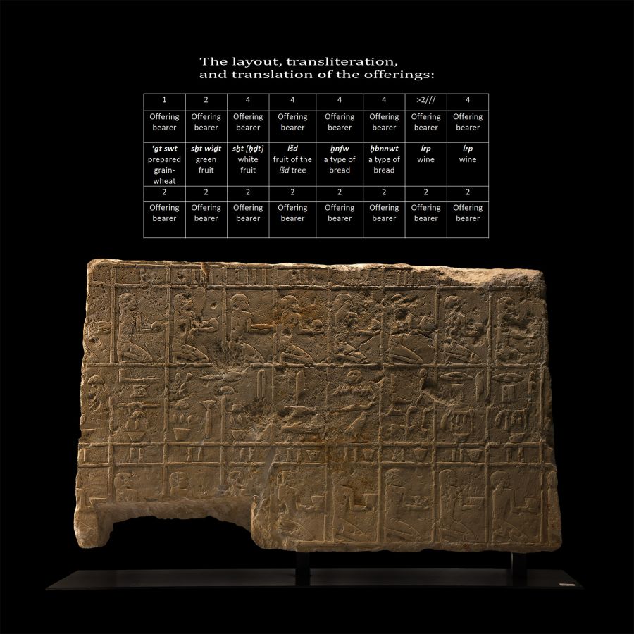 Egyptian Relief with List of Offerings
