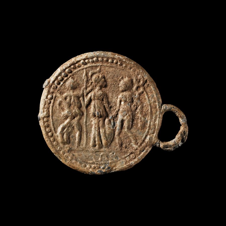 Roman Lead Plaque with Figures