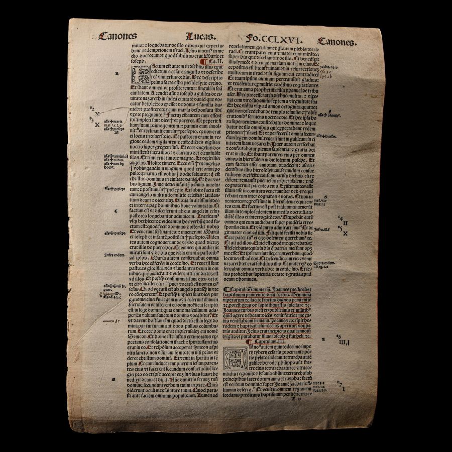 Medieval Printed Bible Page