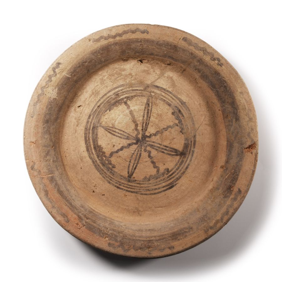 Eastern Mediterranean Terracotta Plate with Star