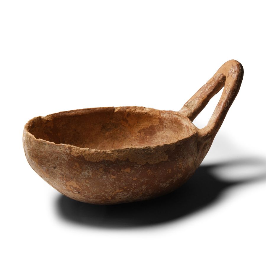 Cypriot Redware Cup with Wishbone Handle