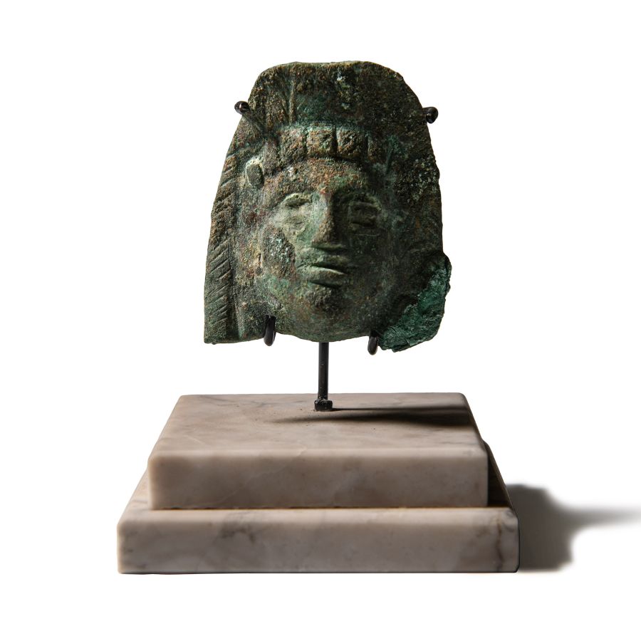Roman Bronze Actor's Mask Appliqué