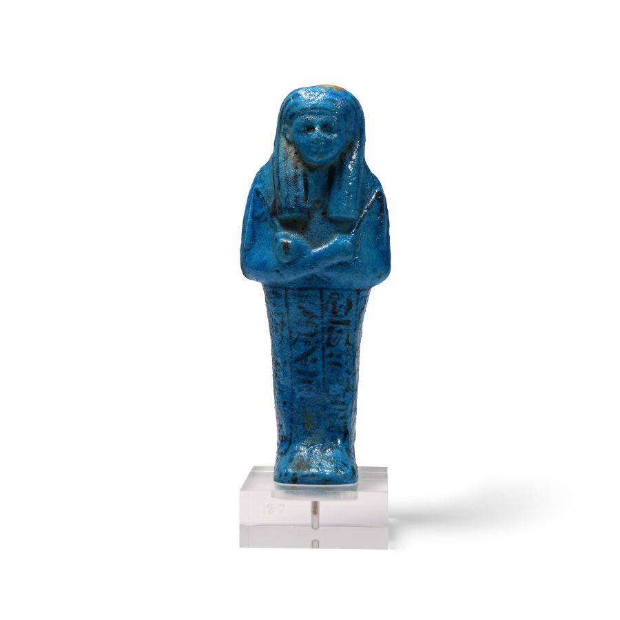 Egyptian Blue Faience Shabti for Nesitanebisheru