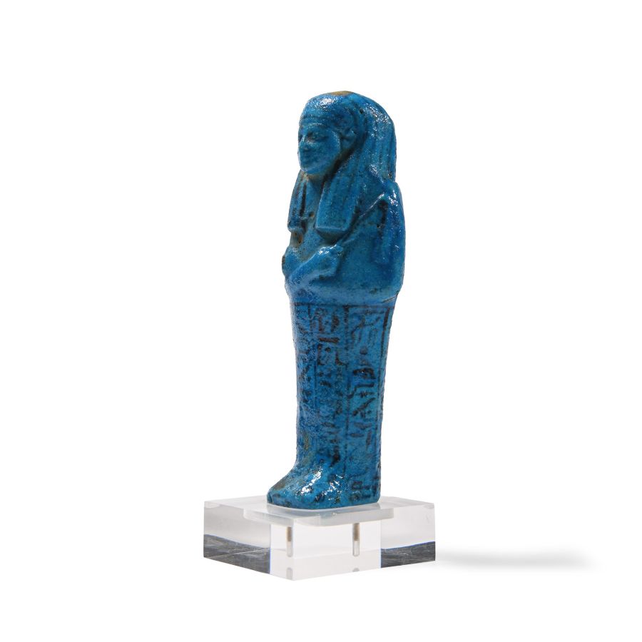 Egyptian Blue Faience Shabti for Nesitanebisheru
