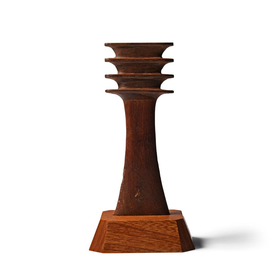 Egyptian Wooden Djed Pillar Amulet
