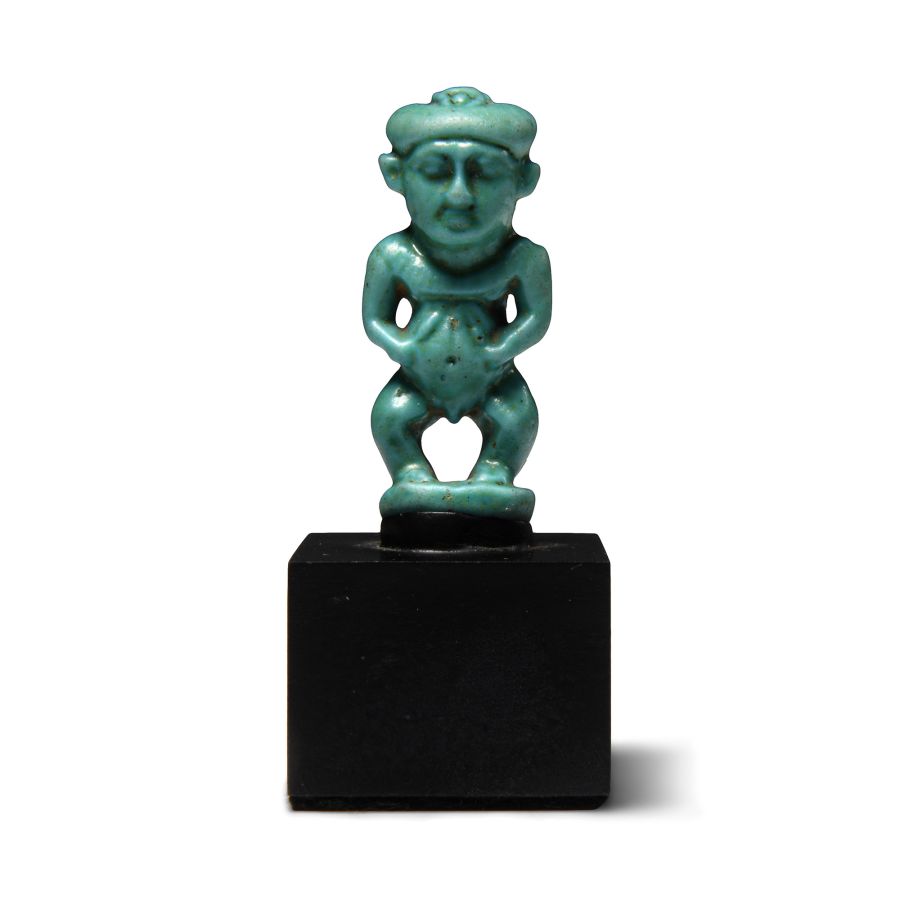 Egyptian Faience Pataikos Amulet