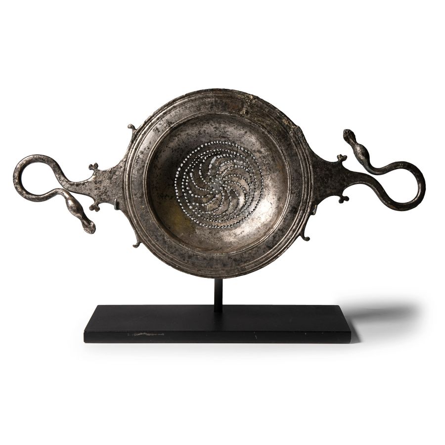 Greek Silver Wine Strainer