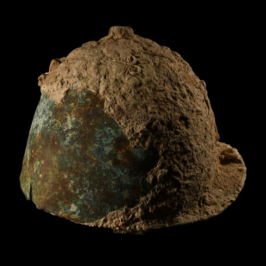 Roman Bronze Legionary Helmet with Inscription